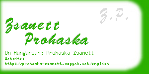 zsanett prohaska business card